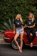 Established Crop Top Navy